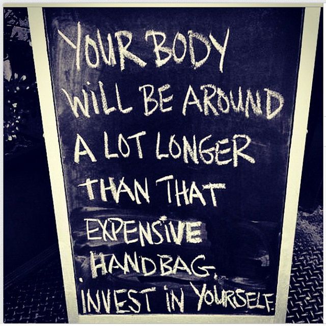 Found this on Instagram and do think of yourself as an investment!