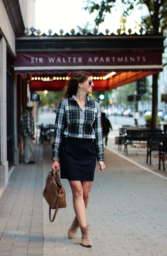 Plaid, Wool, and Slouchy Suede