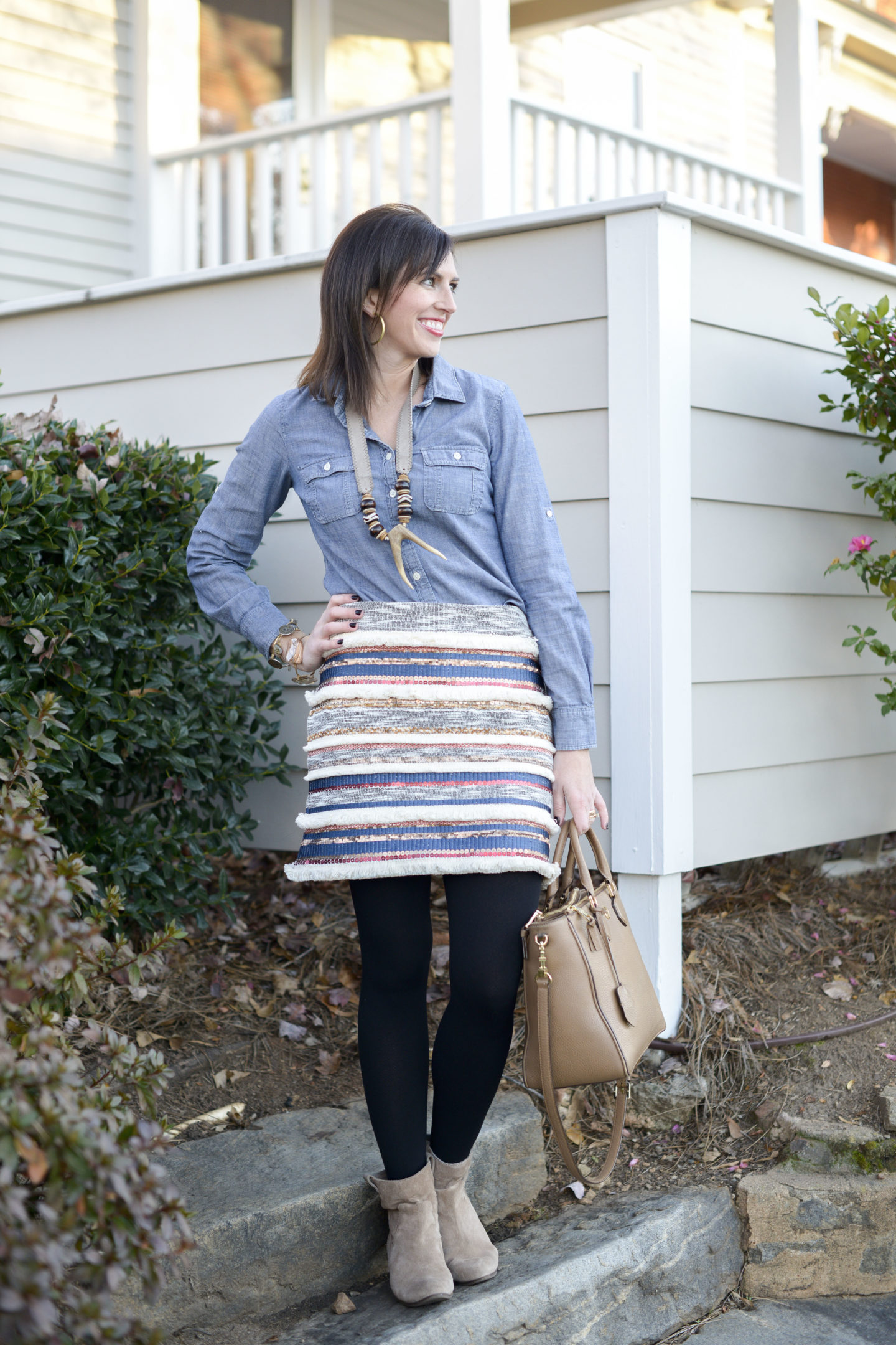 Fringe & Sequins + Chambray for Winter