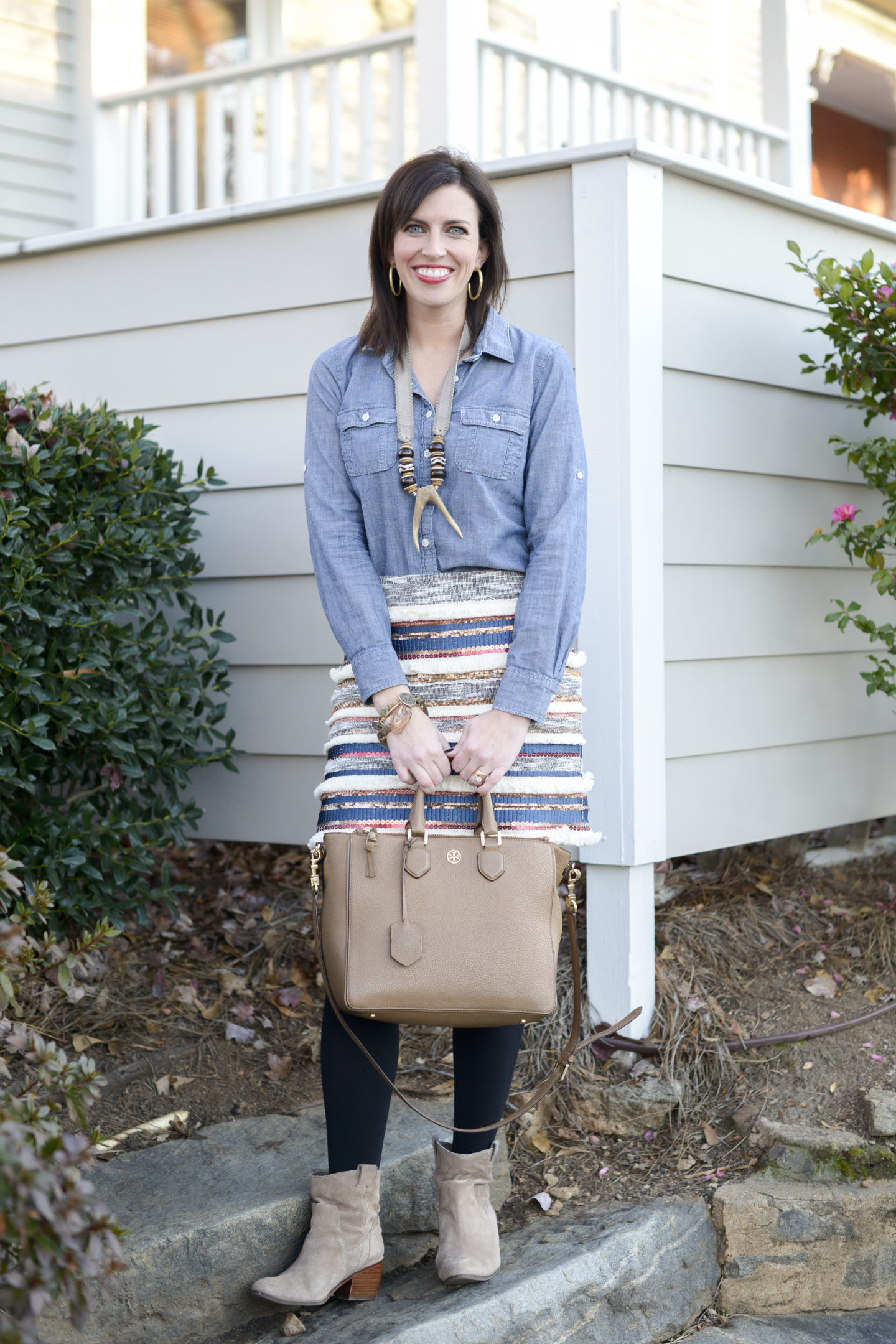 Fringe & Sequins + Chambray for Winter