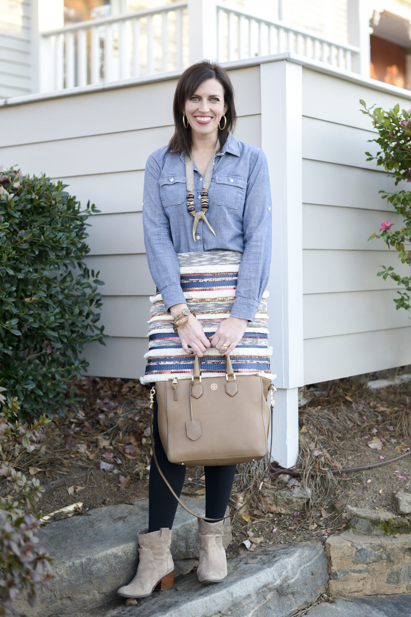 Fringe & Sequins + Chambray for Winter