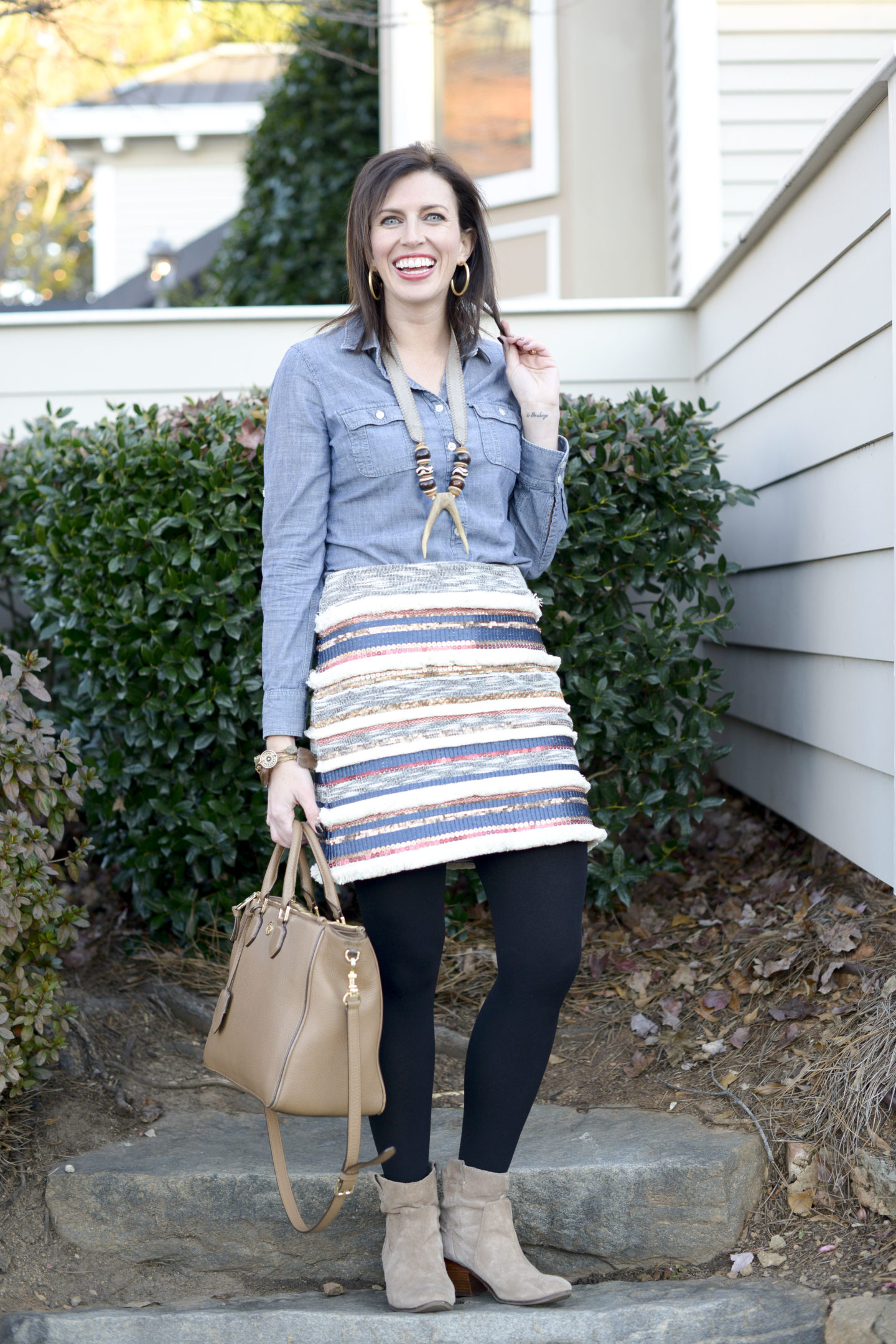 Fringe & Sequins + Chambray for Winter