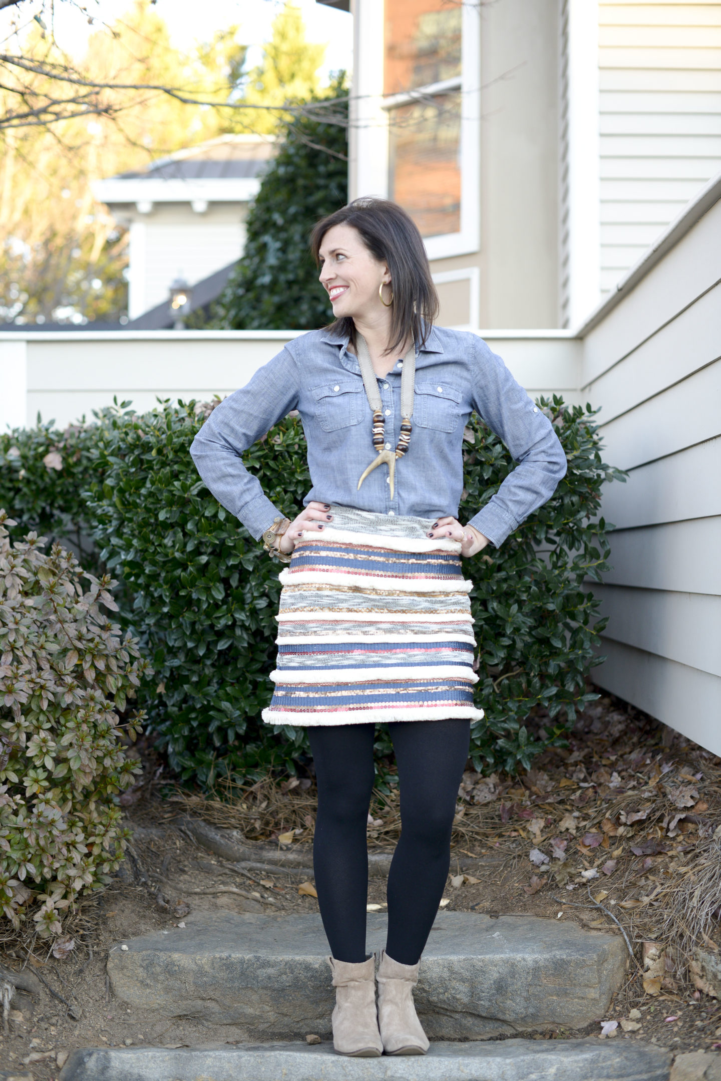 Fringe & Sequins + Chambray for Winter