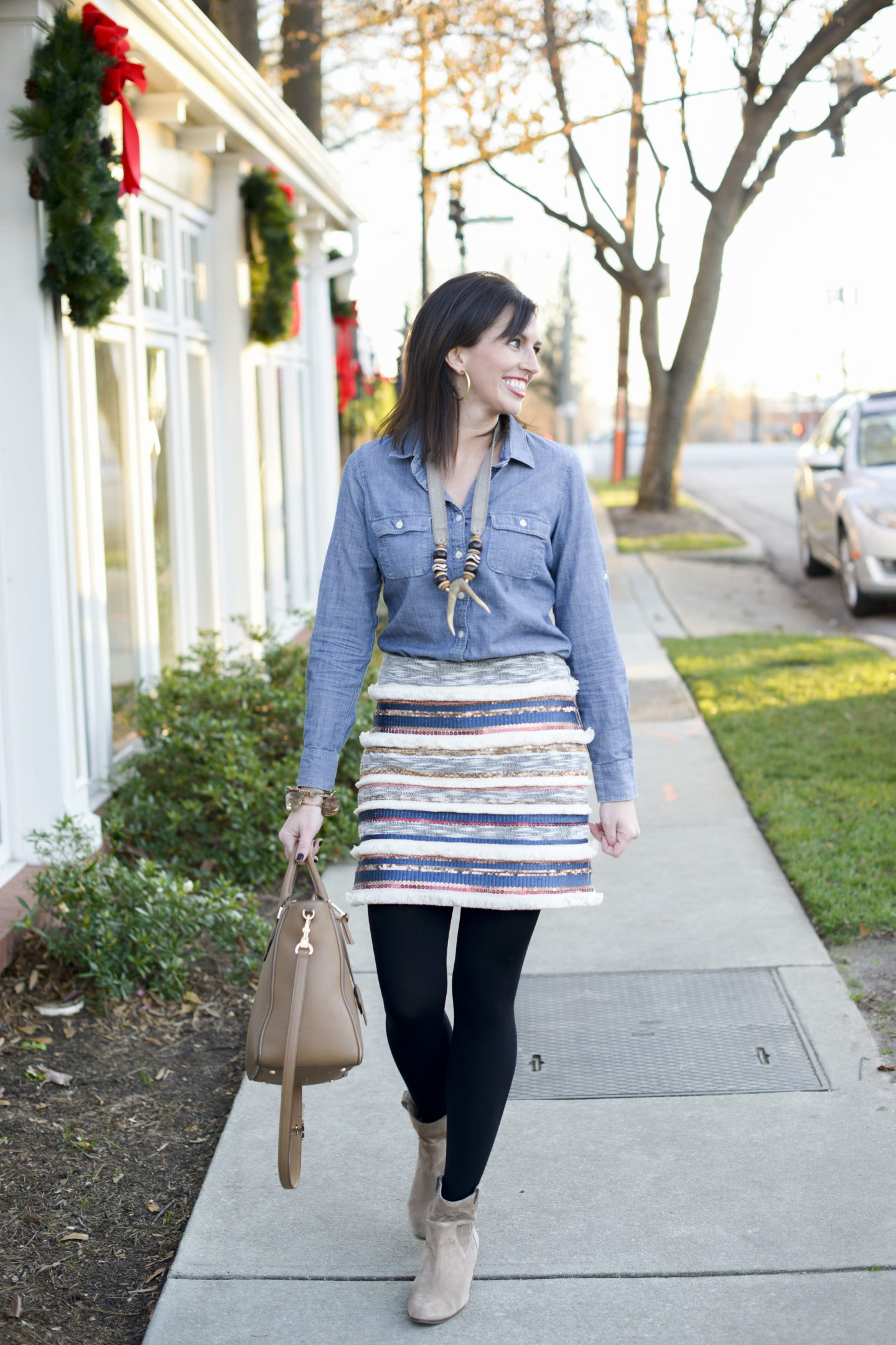 Fringe & Sequins + Chambray for Winter