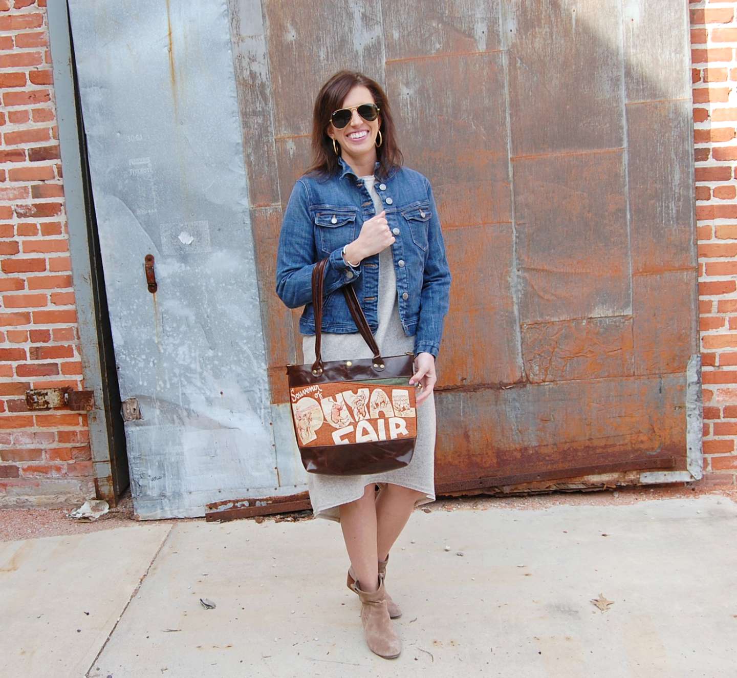 Neutral Midi Dress + Up a Tree Cup a Tea Co. - I'm Fixin' To - @mbg0112