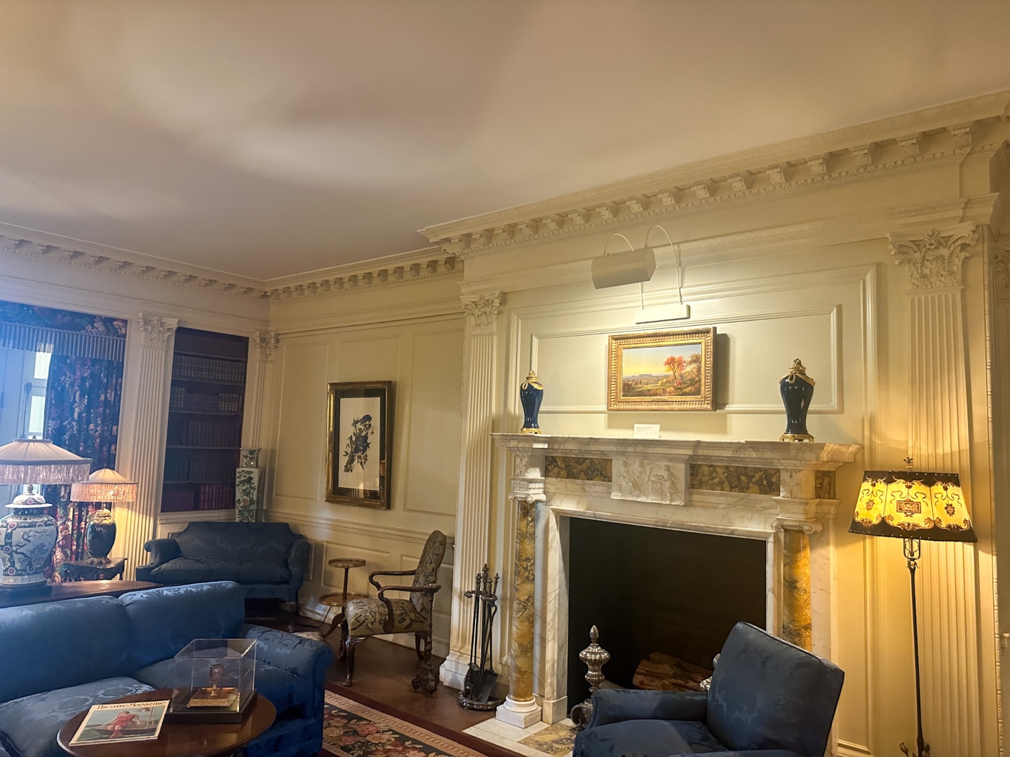 fireplace in Reynolda House Museum of American Art fireplace in Reynolda House Museum of American Art