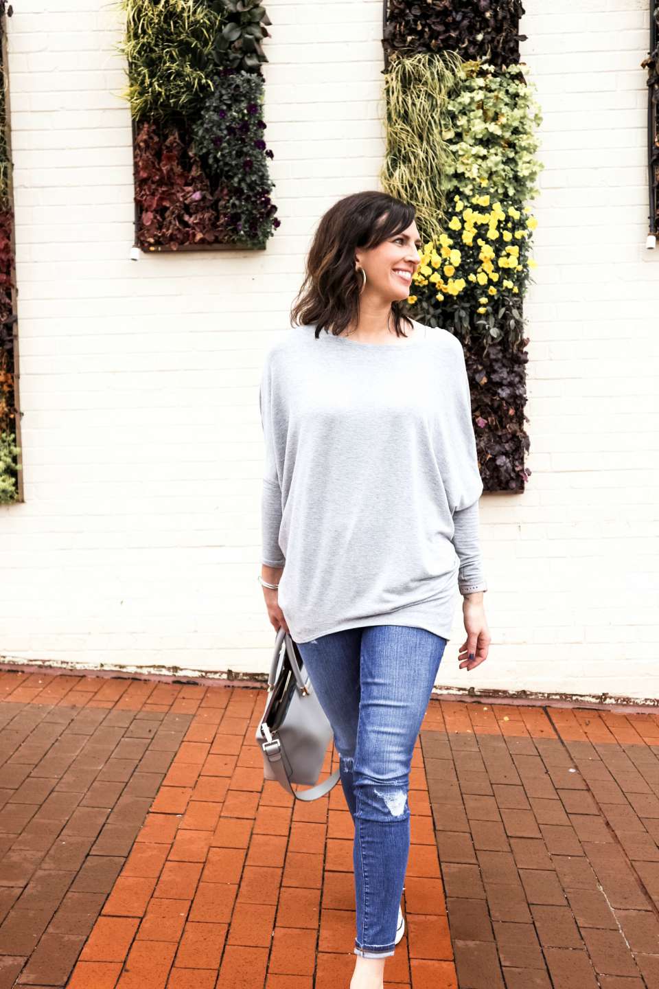 My Favorite Gray Tops for Weekend Wear - I'm Fixin' To - @mbg0112