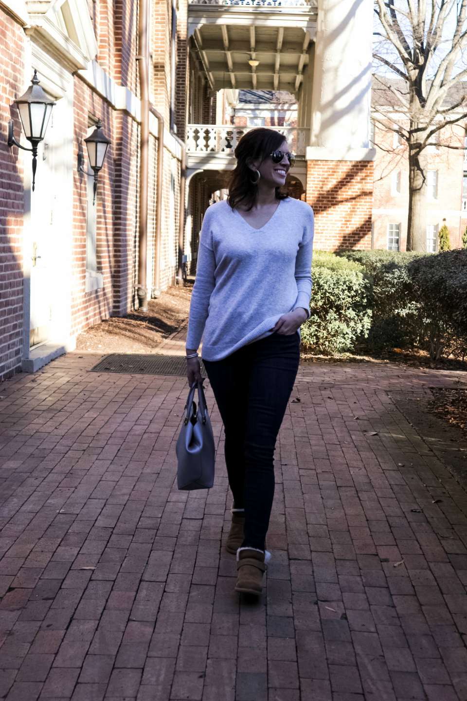 My Favorite Gray Tops for Weekend Wear - I'm Fixin' To - @mbg0112