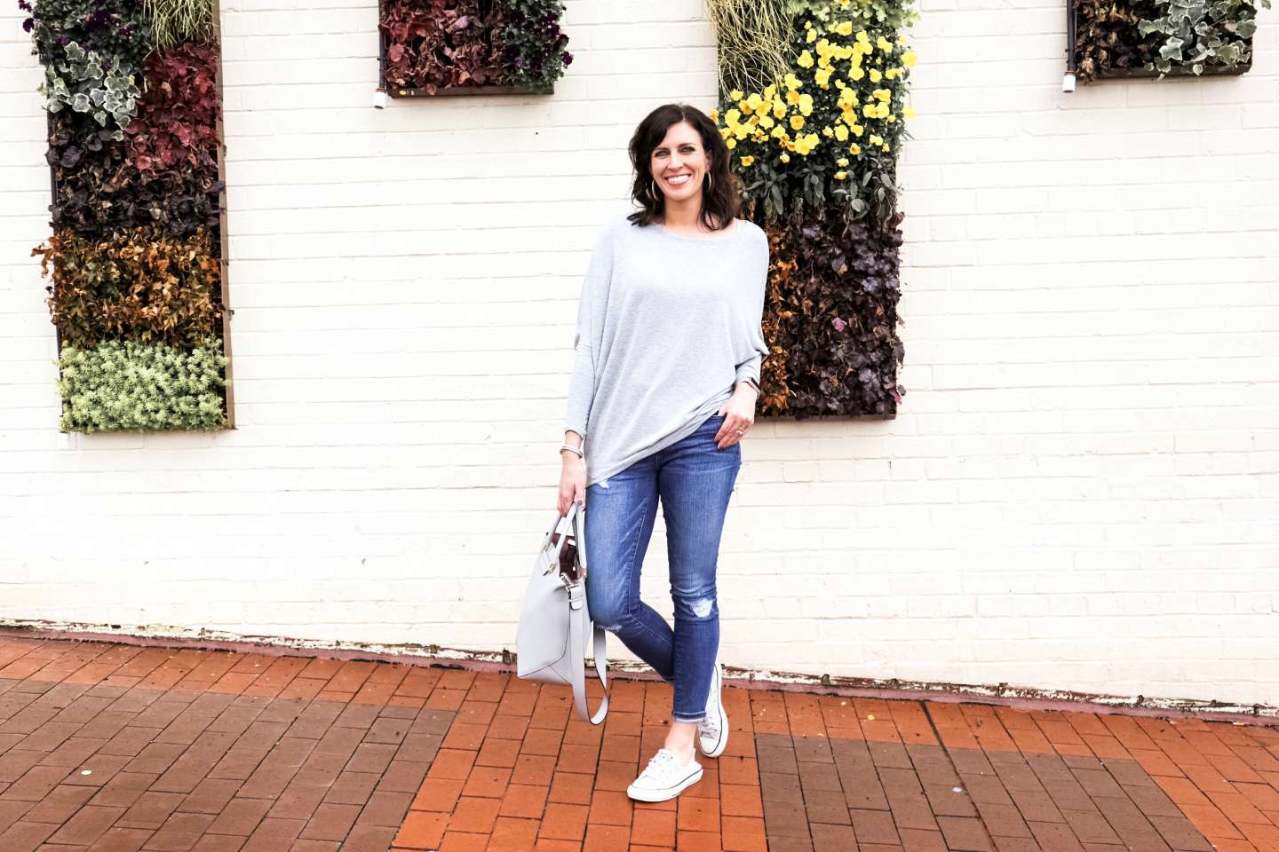 My Favorite Gray Tops for Weekend Wear - I'm Fixin' To - @mbg0112