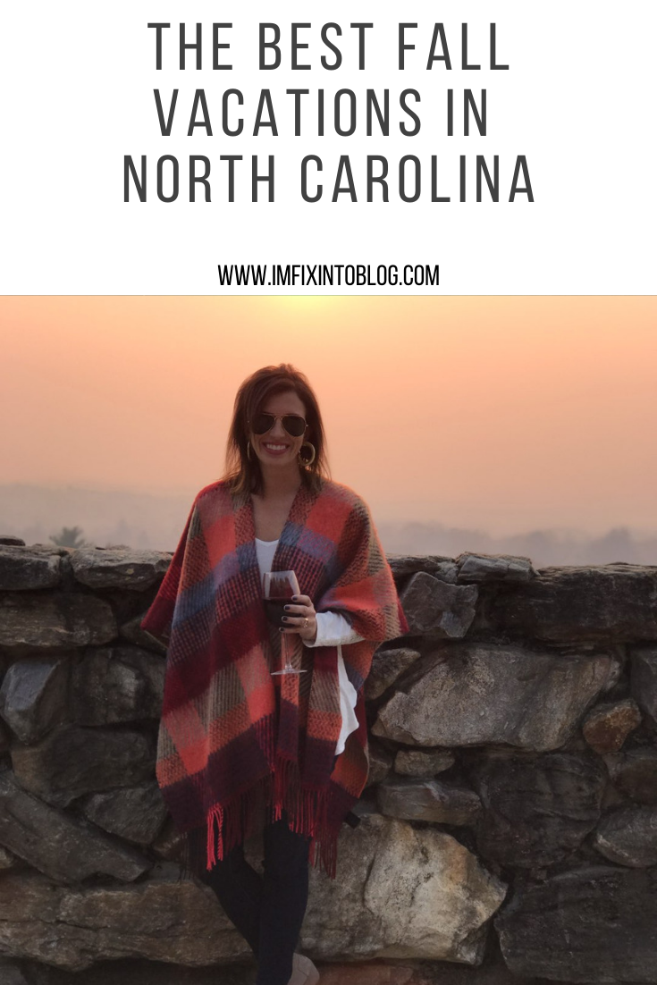 Top 5 Best Fall Vacations in North Carolina featured by top NC blogger, I'm Fixin' To