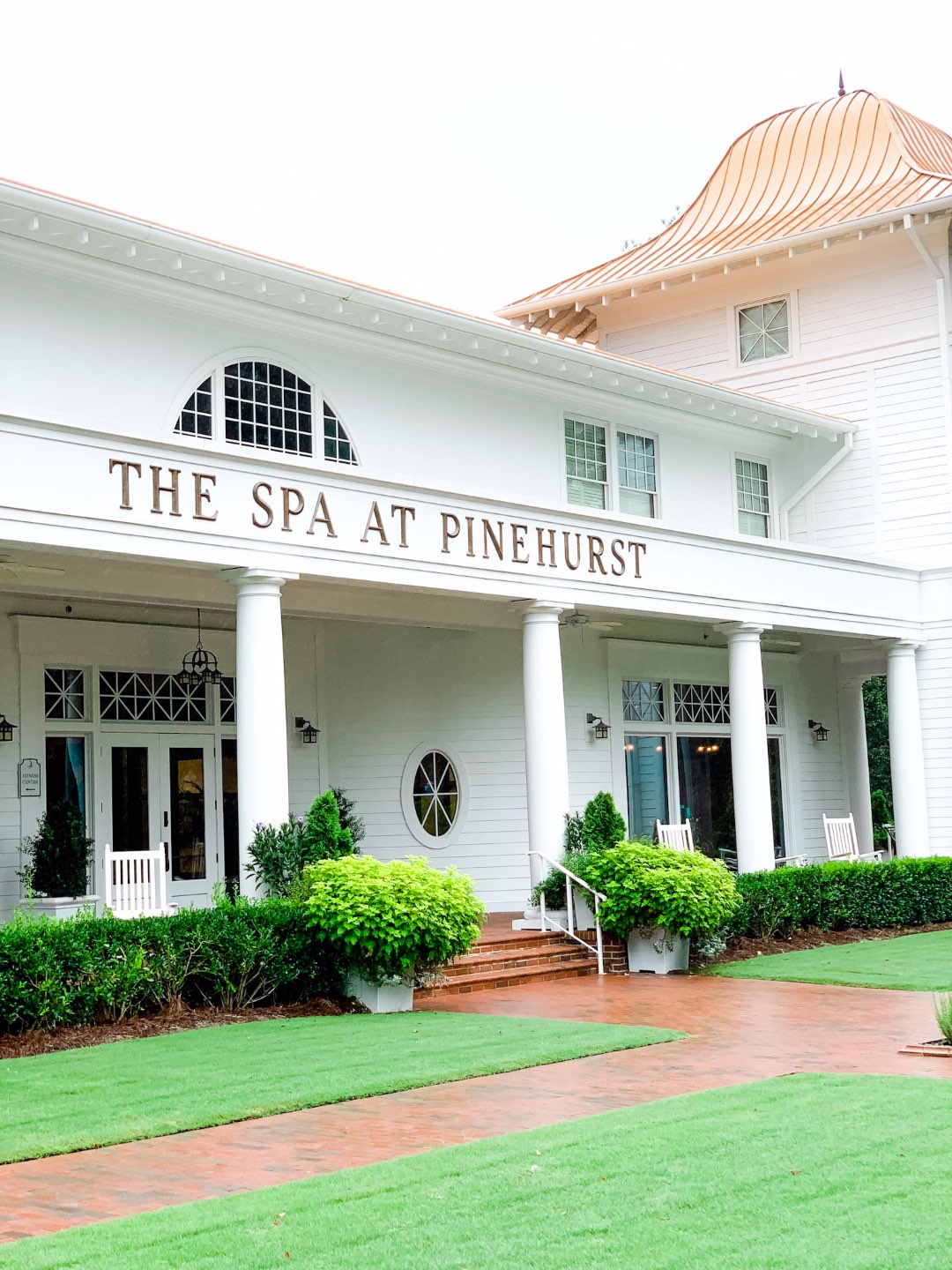 North Carolina Destinations by popular North Carolina blog, I'm Fixin' To: image of a The Spa at Pinehurst. 