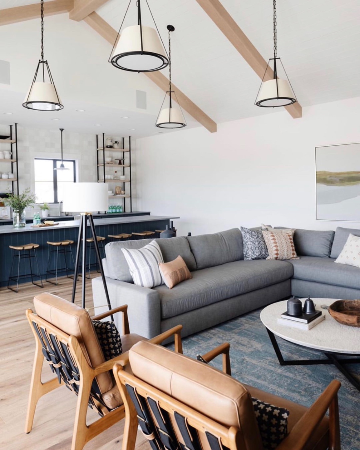 Inspiration Board: Living Room - I'm Fixin' To - @mbg0112 | Living Room Inspiration by popular N.C. life and style blog, I'm Fixin' To: image of a Studio McGee living room. 