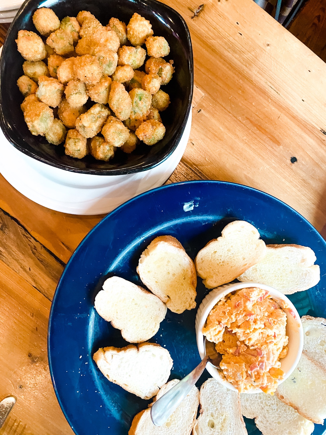 Western NC Wineries: 6 Wineries to Visit During your Next Girls' Weekend - I'm Fixin' To - @mbg0112 |Western NC Wineries by popular NC blog, I'm Fixin' To: image of jalapeno poppers and pimento dip at Southern on Main. 