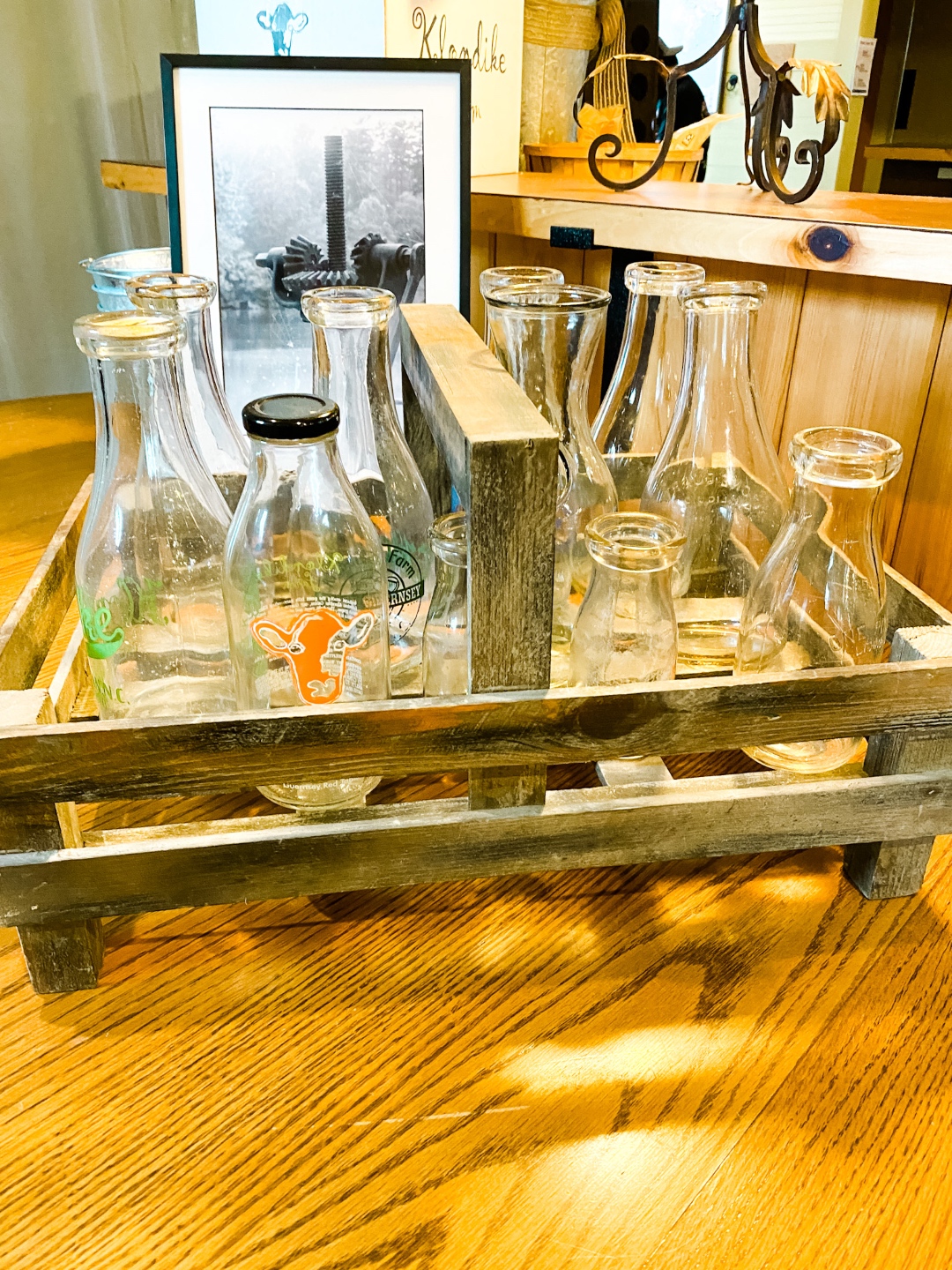 Western NC Wineries: 6 Wineries to Visit During your Next Girls' Weekend - I'm Fixin' To - @mbg0112 |Western NC Wineries by popular NC blog, I'm Fixin' To: image of milk bottle at Grassy Creek Vineyard and Winery. 
