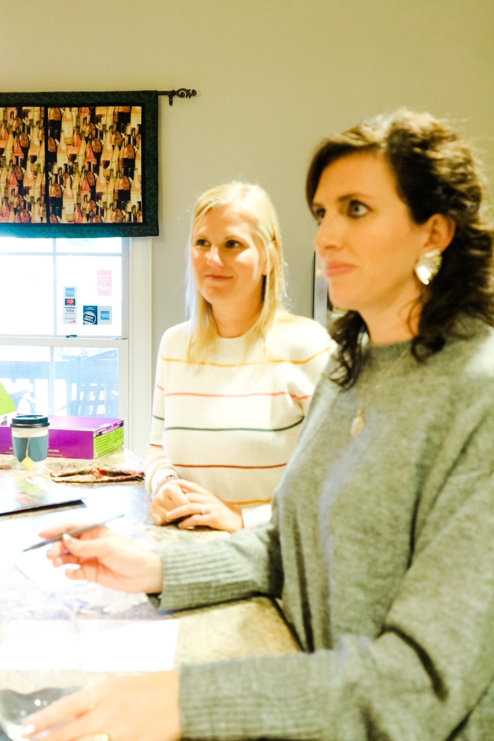 Western NC Wineries: 6 Wineries to Visit During your Next Girls' Weekend - I'm Fixin' To - @mbg0112 |Western NC Wineries by popular NC blog, I'm Fixin' To: image of two women at Adagio vineyards. 