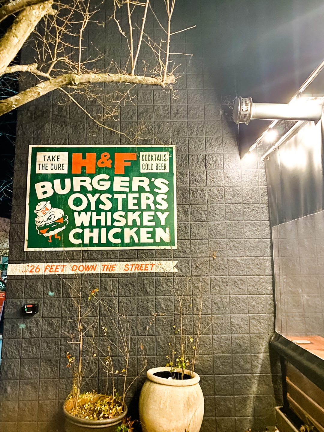Christmas in Asheville: a Weekend Getaway During the Holidays - I'm Fixin' To - @imfixintoblog |Christmas in Asheville NC by popular NC lifestyle blog, I'm Fixin' To: image of H&F Burger's Oysters Whiskey Chicken. 