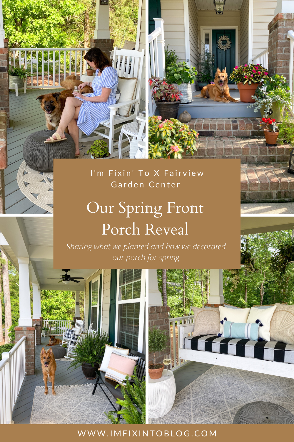 Our Front Porch Reveal with Fairview Garden Center - I'm Fixin' To - @imfixintoblog