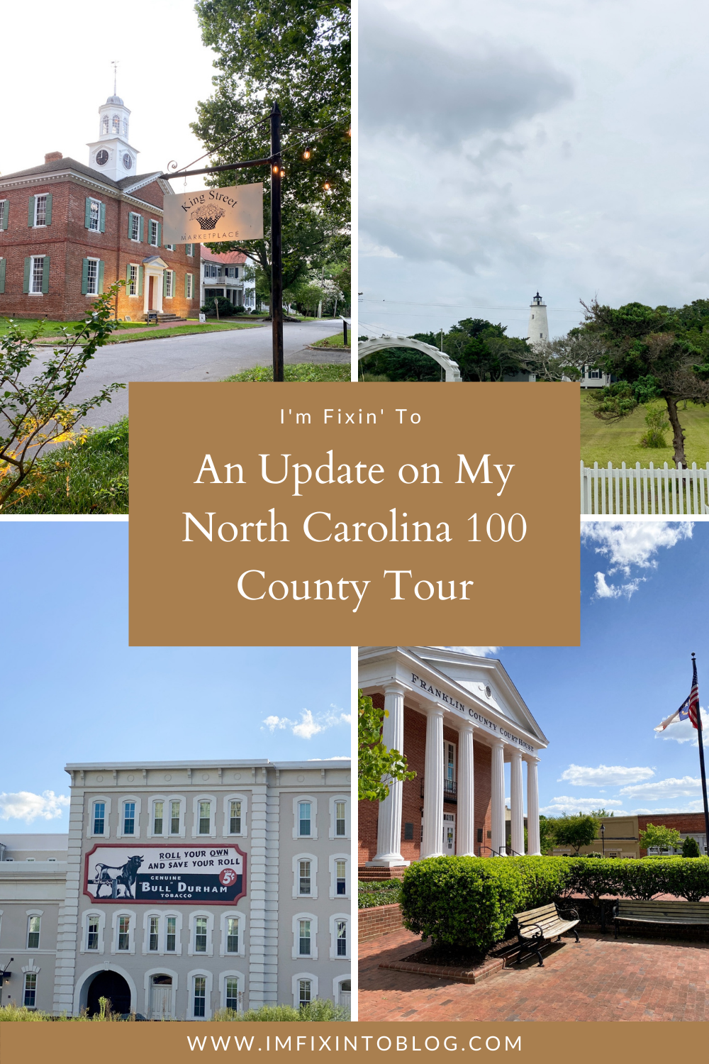 An Update on My North Carolina 100 County Tour - I'm Fixin' To - @imfixintoblog | Things to do in North Carolina by popular NC travel blog, I'm Fixin' To: Pinterest image of things to do in North Carolina. 