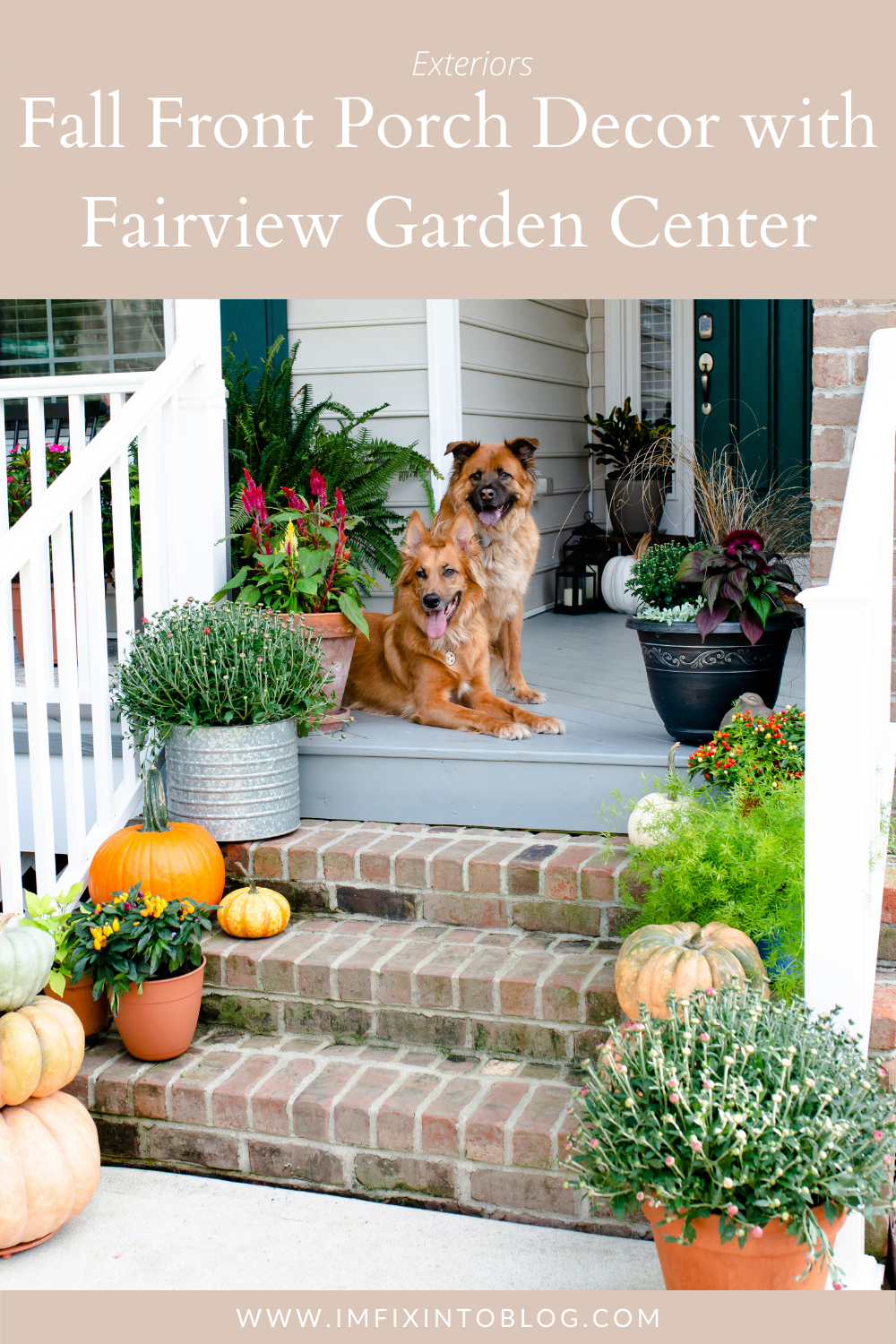 Fall Front Porch Decor with Fairview Garden Center featured by top Raleigh blogger, I'm Fixin' To