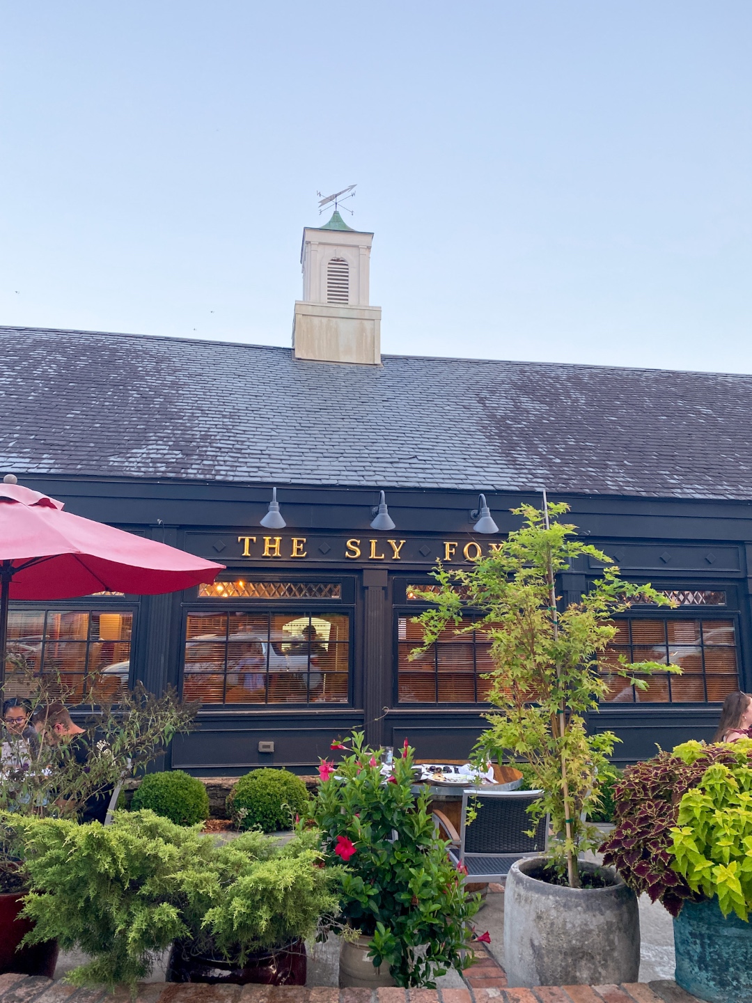 outside Sly Fox Pub Weekend in Southern Pines NC featured by top NC blogger, I'm Fixin' To