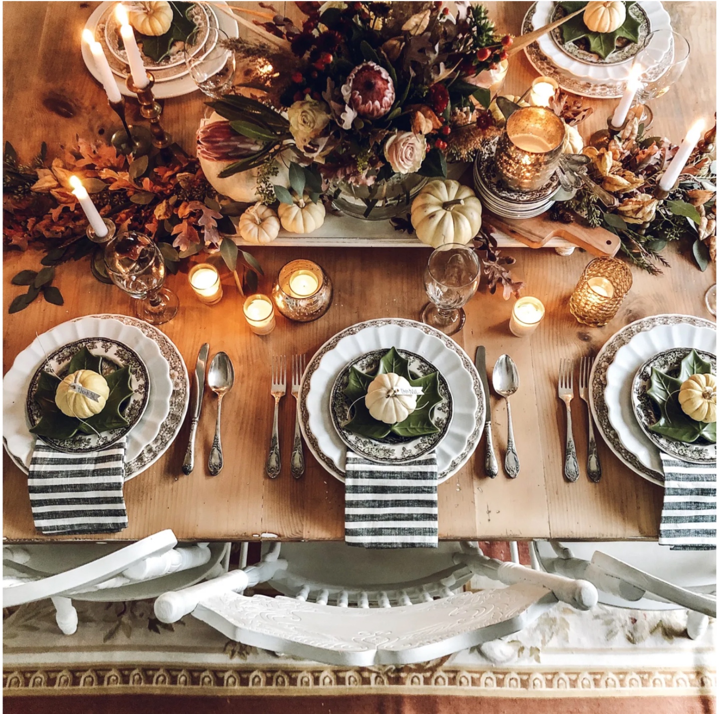 A Traditional Thanksgiving Tablescape with a Modern Feel featured by top NC lifestyle blogger, I'm Fixin' To