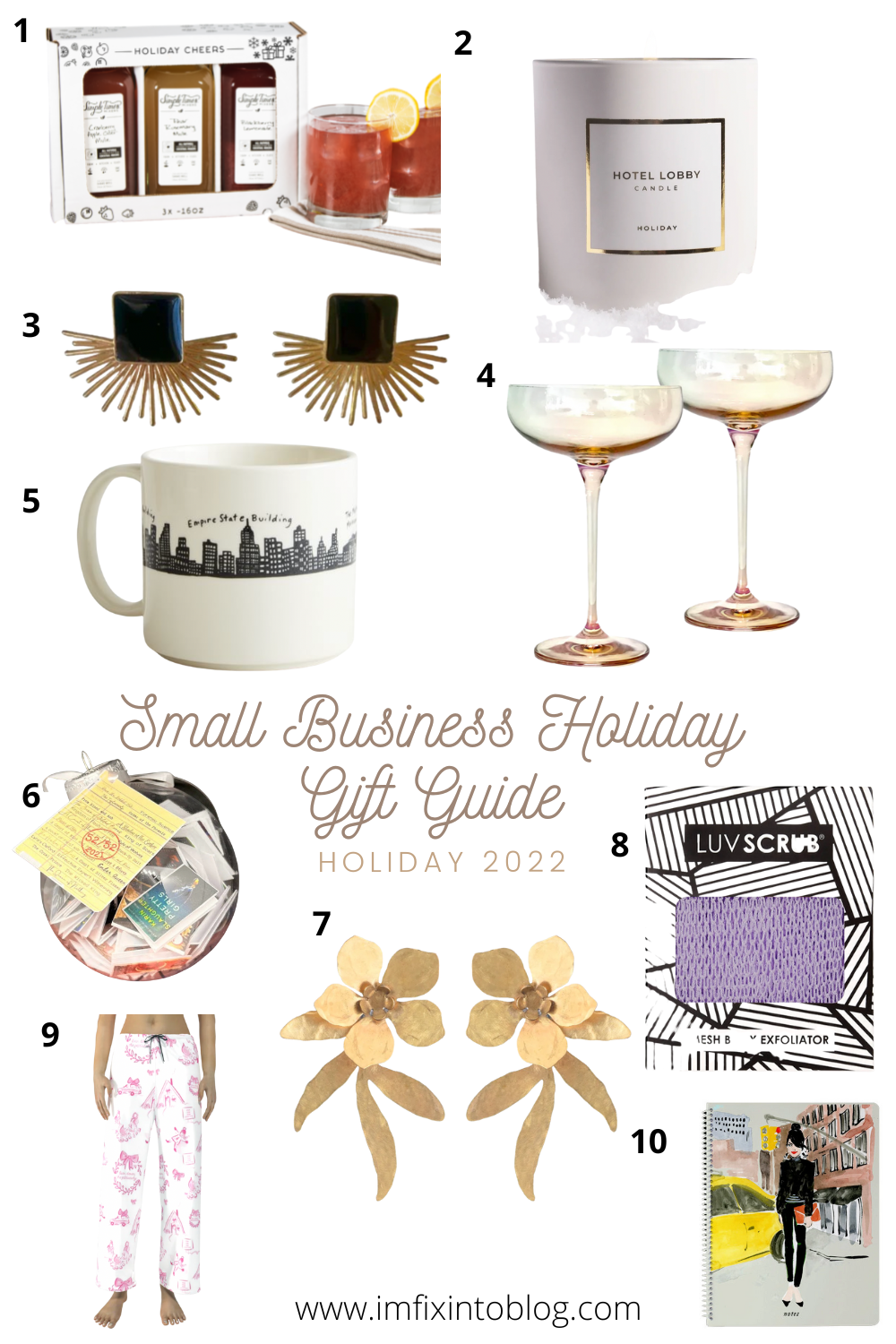 collage of items from Small Business Holiday Gift Guide