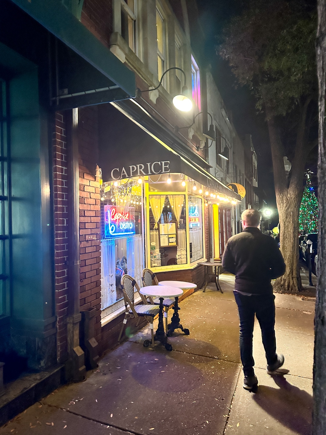 exterior of Caprice Bistro