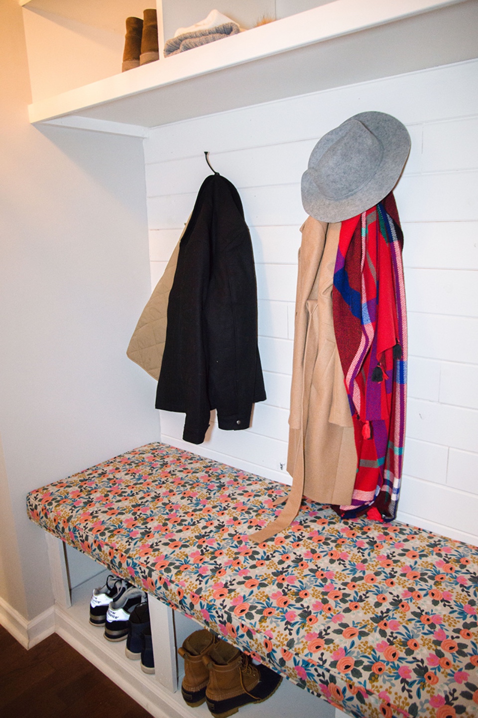 Mudroom Bench with Shiplap