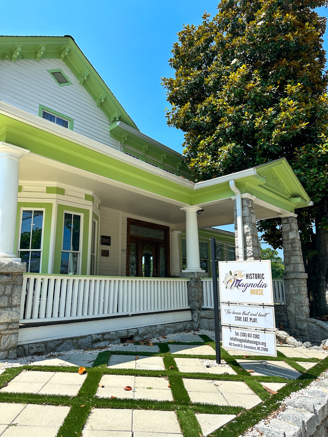 exterior of Historic Magnolia House Greensboro