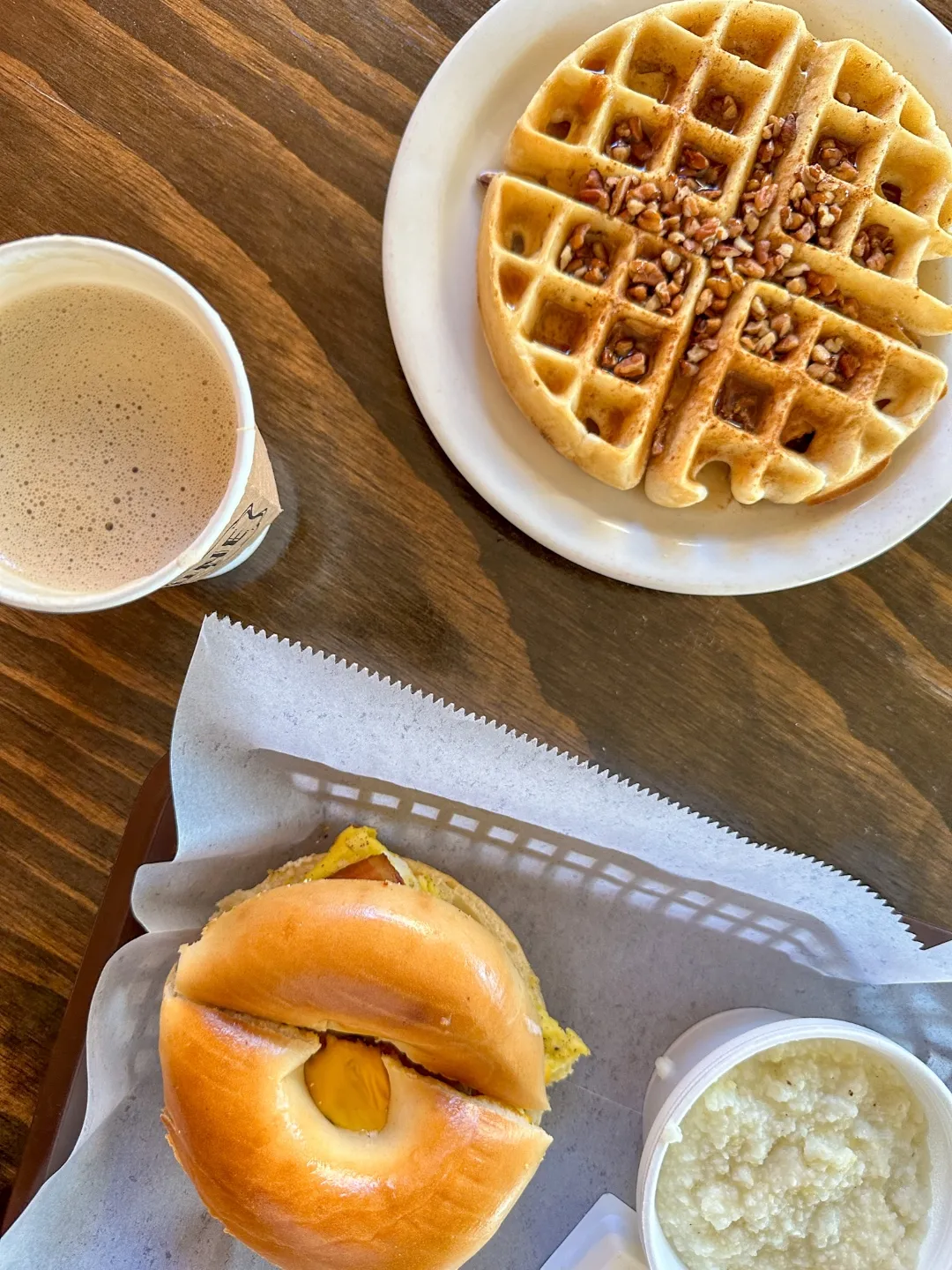 Coffee & a Belgian Waffle at Cornerstone Cafe & Coffee
