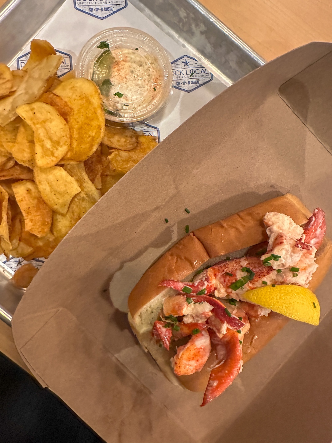 lobster roll from Dock Local Weekend Trip to Charlotte for Queen City Outdoor Classic