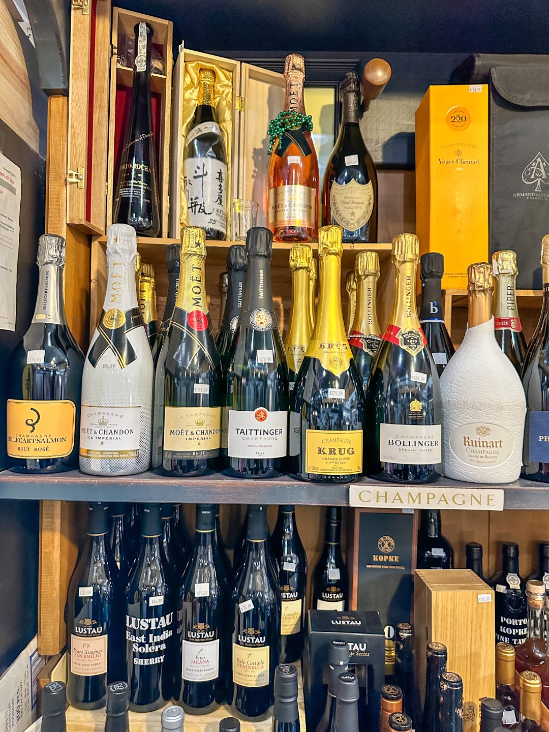 assortment of champagne assortment of champagne