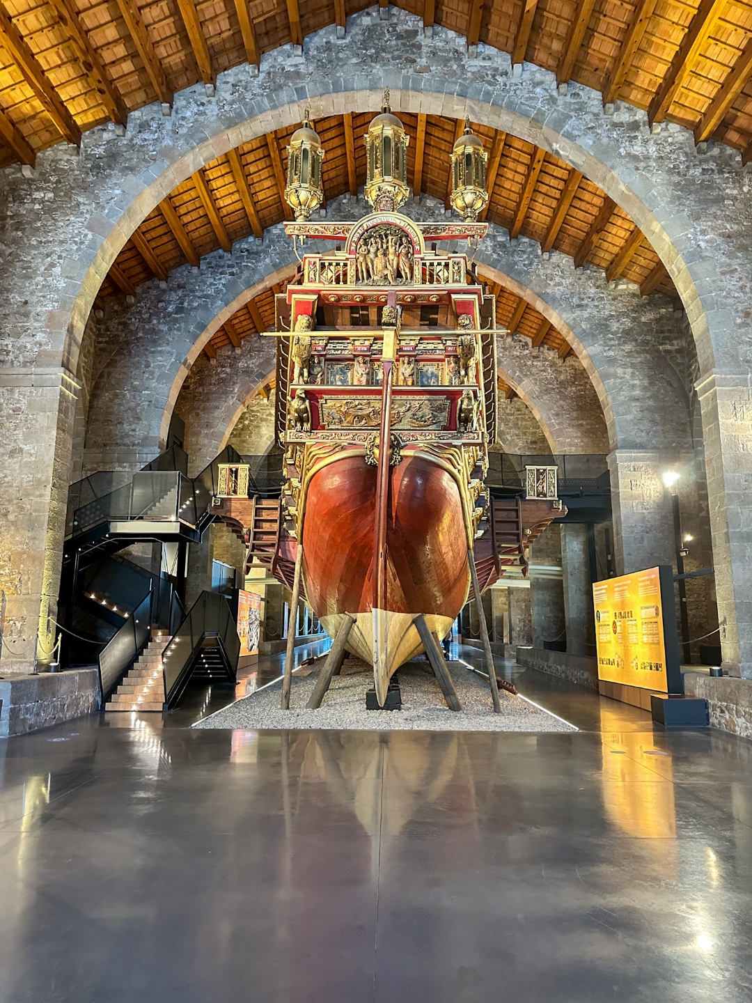 inside Museu Marítim de Barcelona