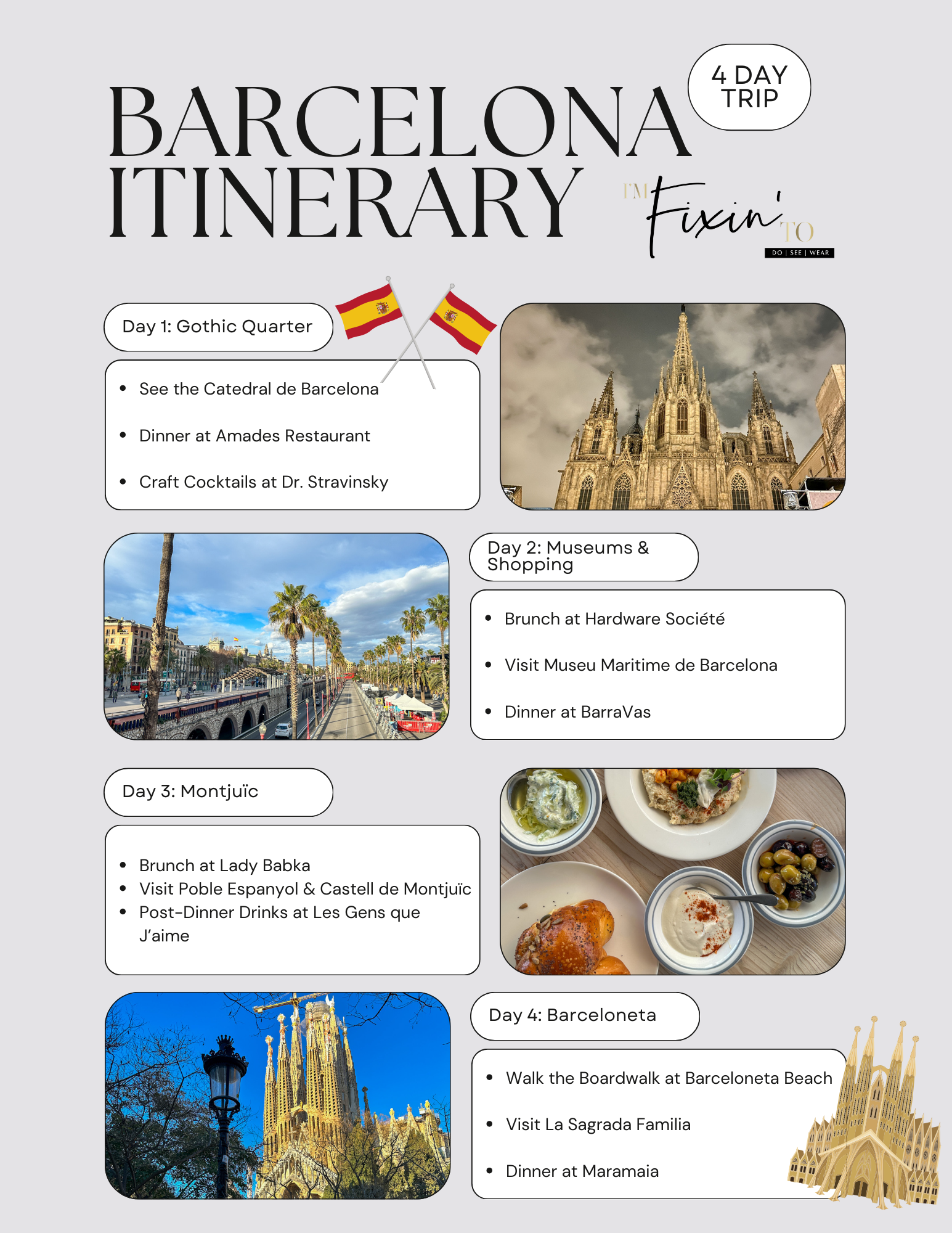 4 Days in Barcelona Itinerary