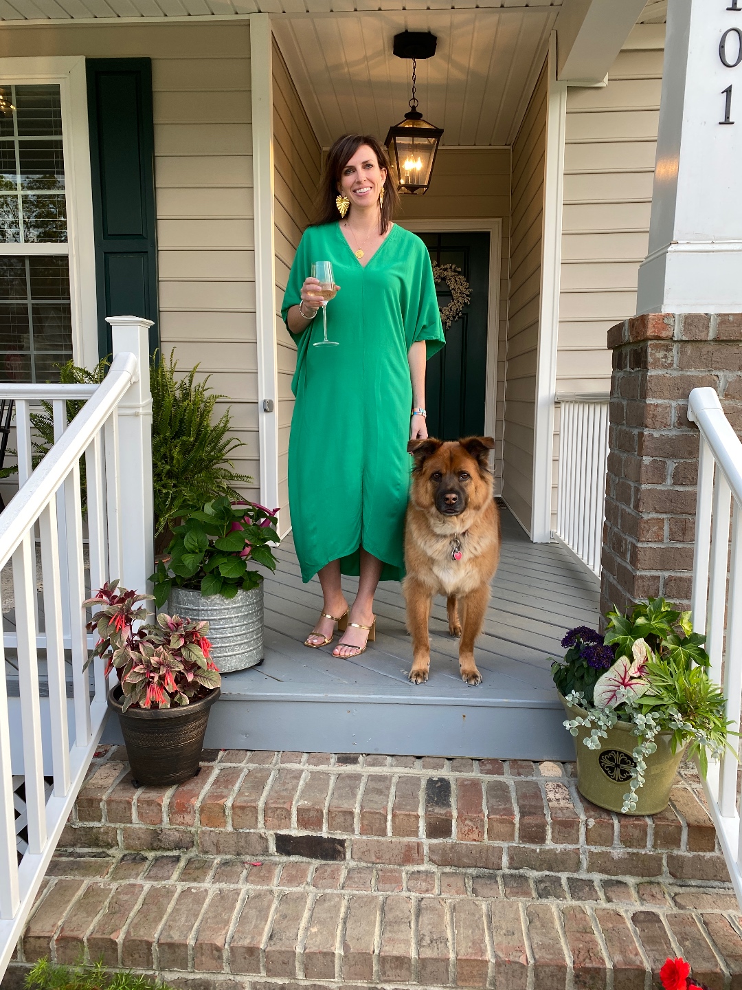 Green Flowy Caftan