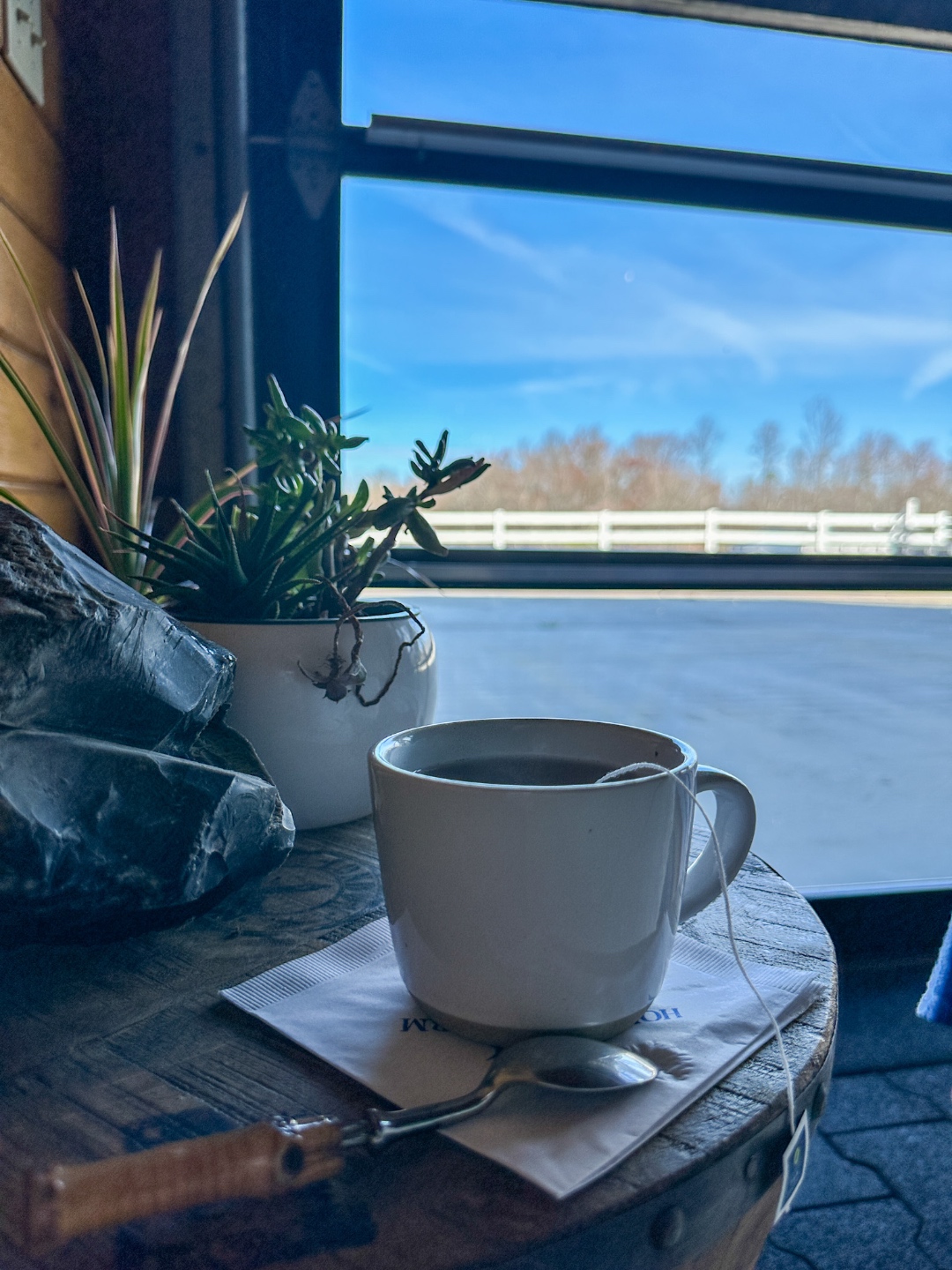 cup of tea by the window