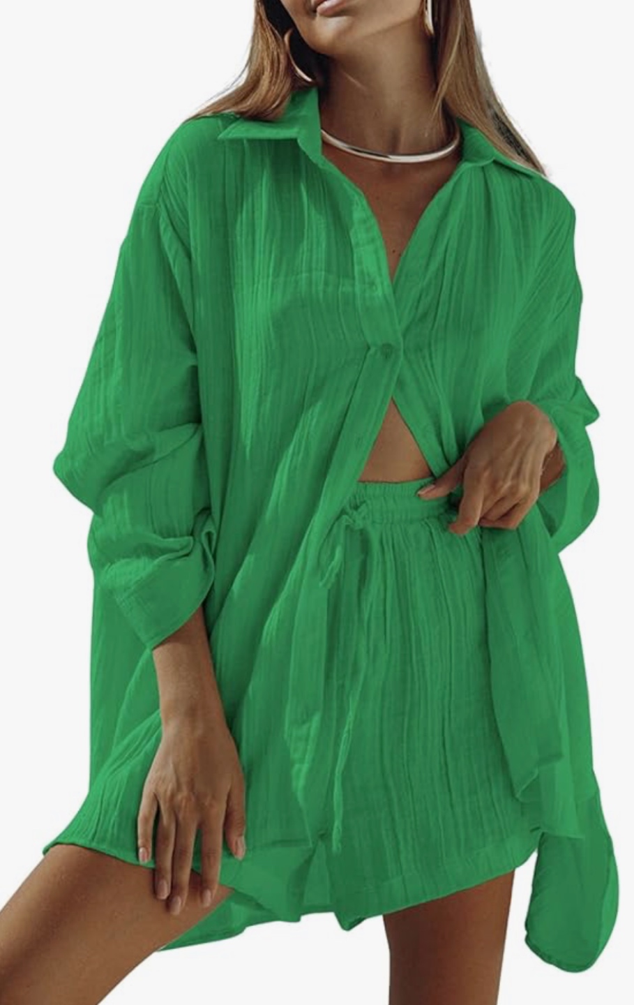 green matching set 2-Piece Fashion Sets for Spring