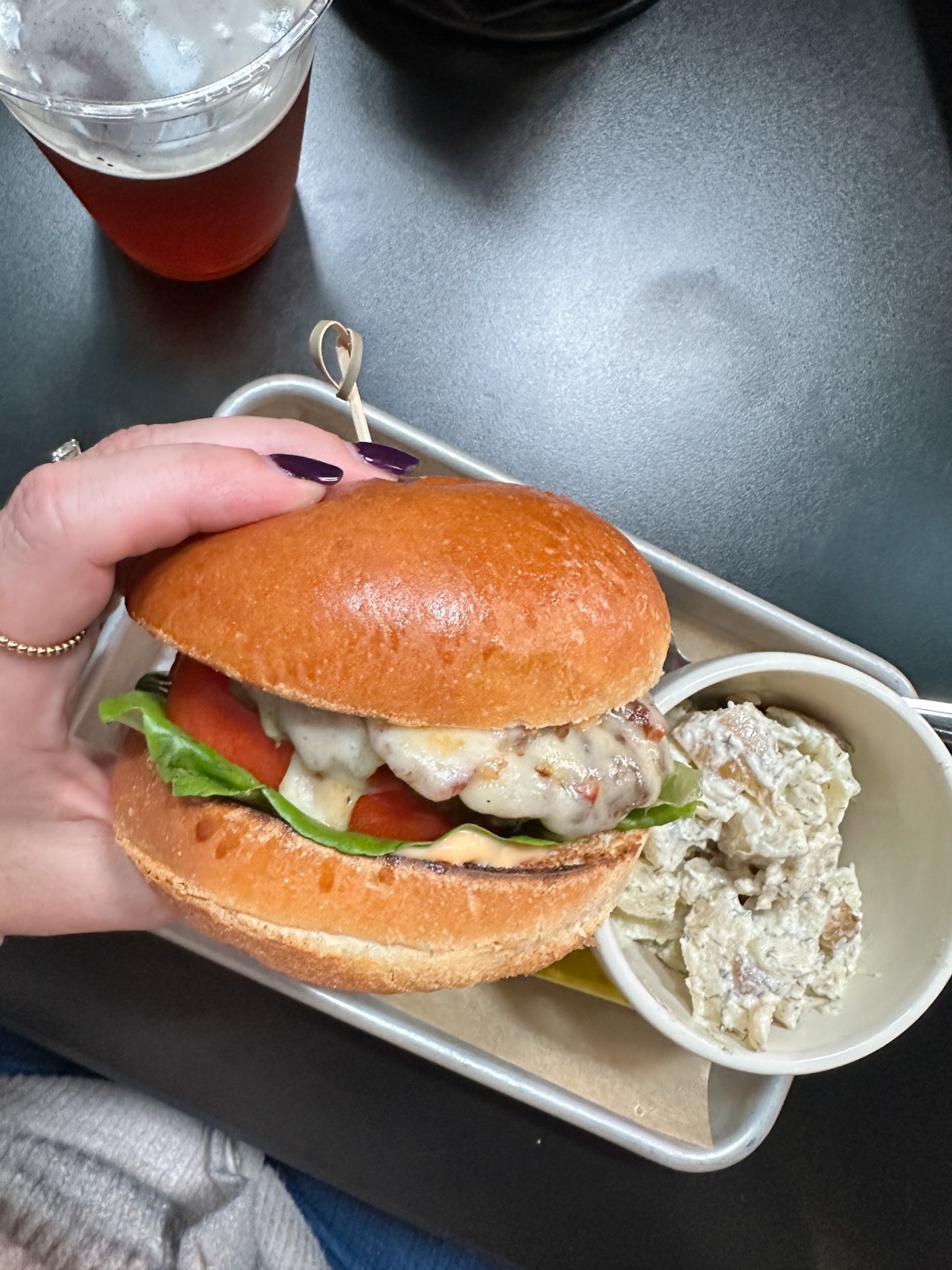 The Reeves Theater and Cafe burger