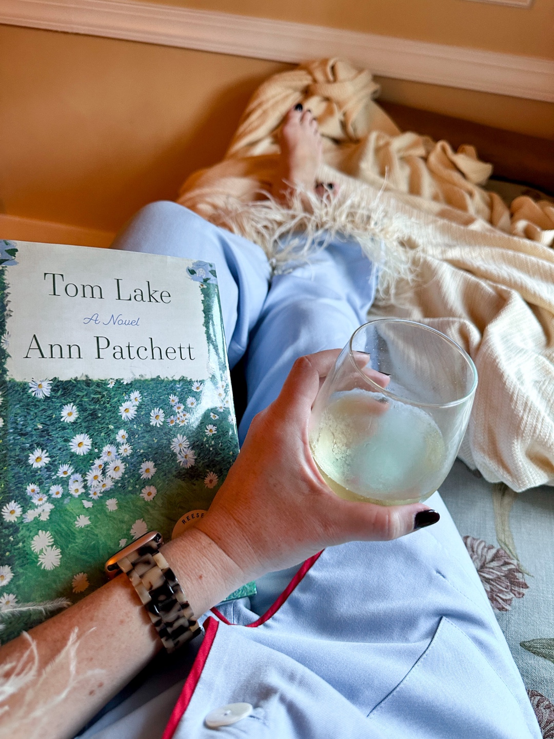 reading a book