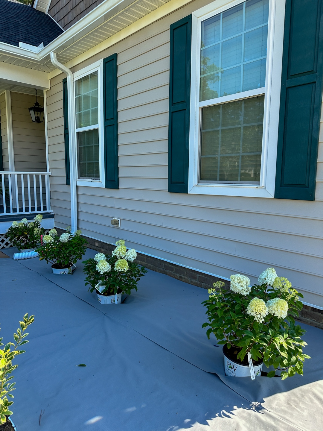During Our Fall Landscaping Project Adding Curb Appeal with Fairview Garden Center