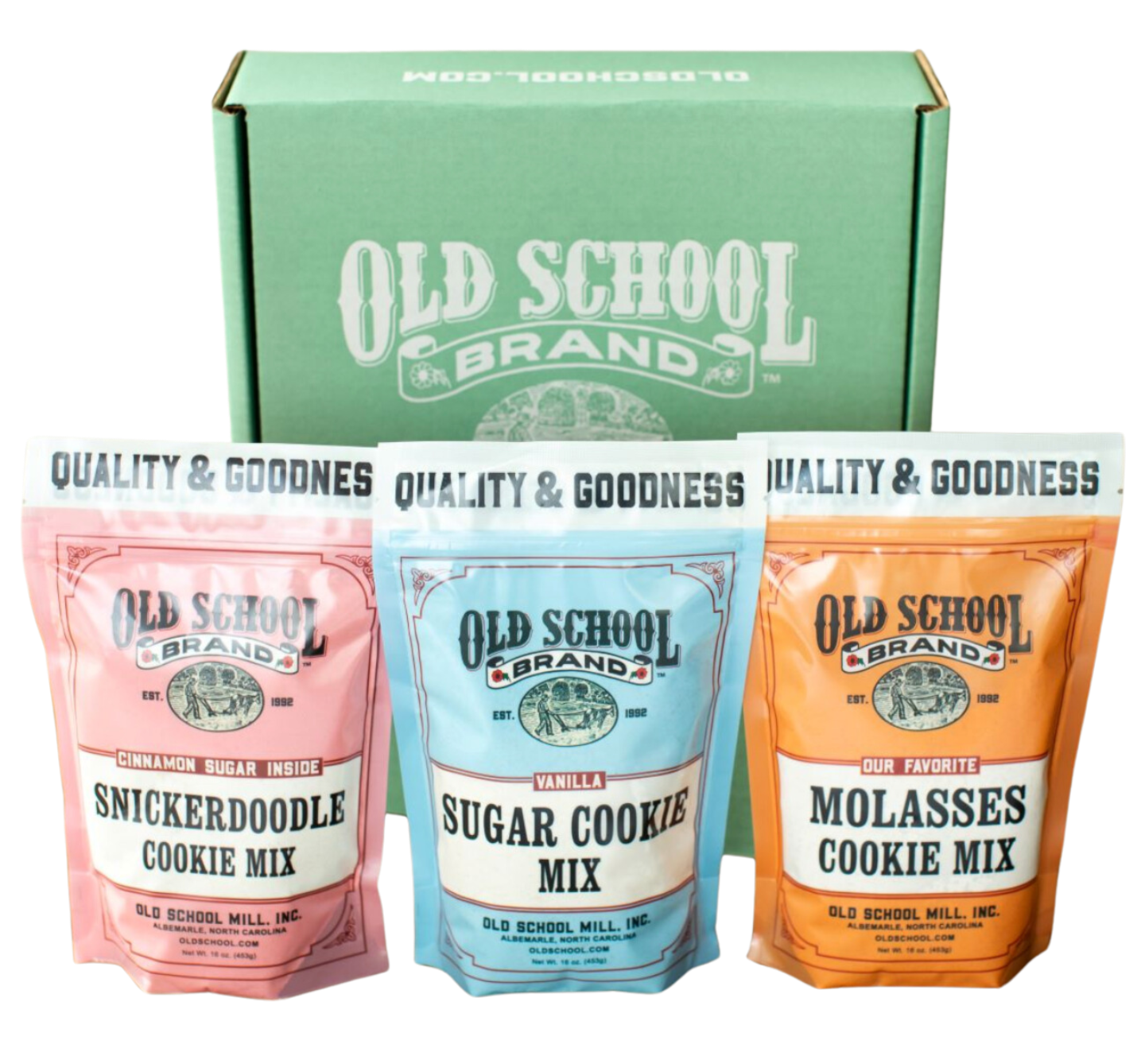 Old School Mill Cookie Trio Gift Box | North Carolina Gifts