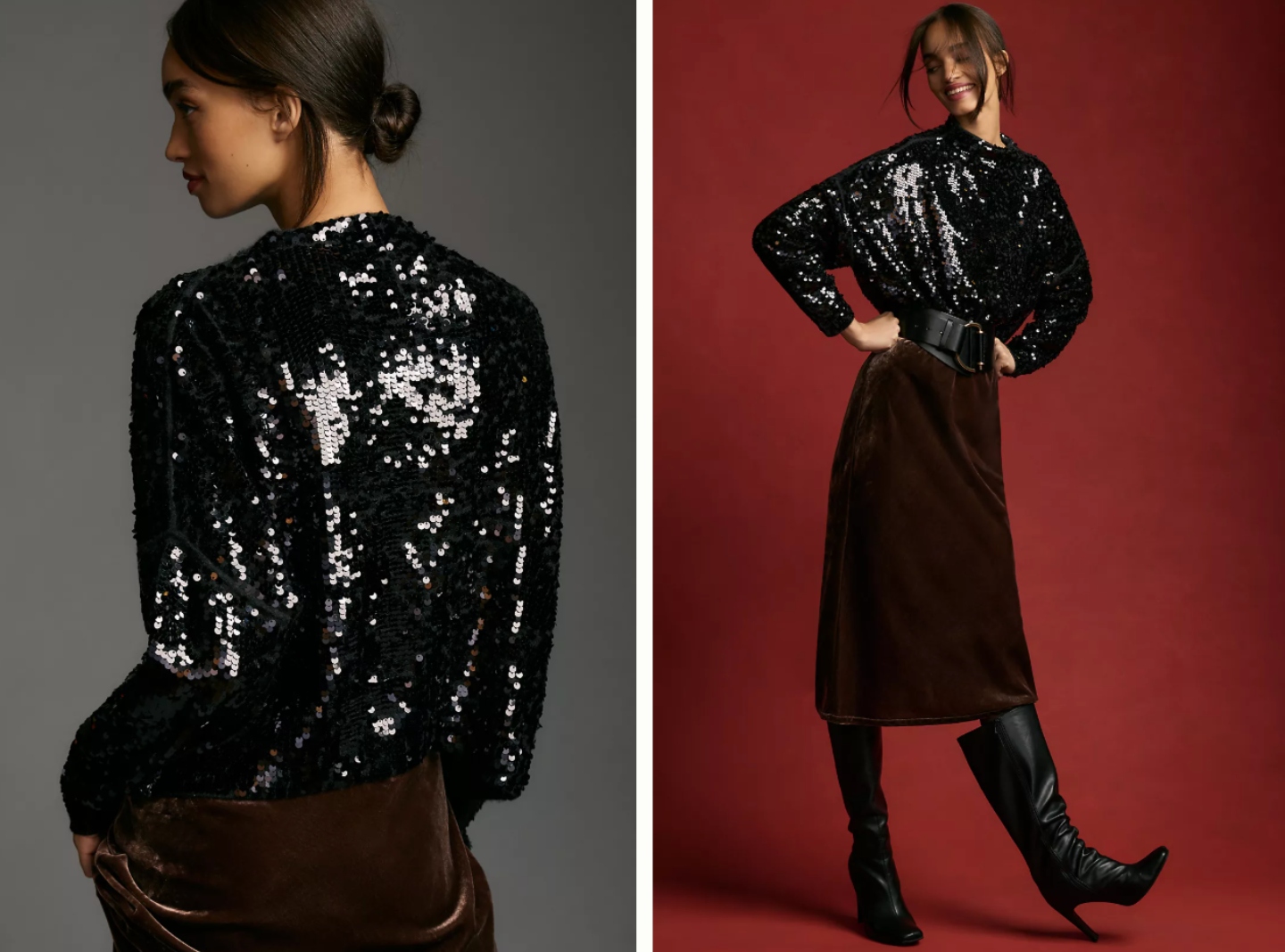 Sequin Cashmere Mock Neck Sweater Sequin Cashmere Mock Neck Sweater