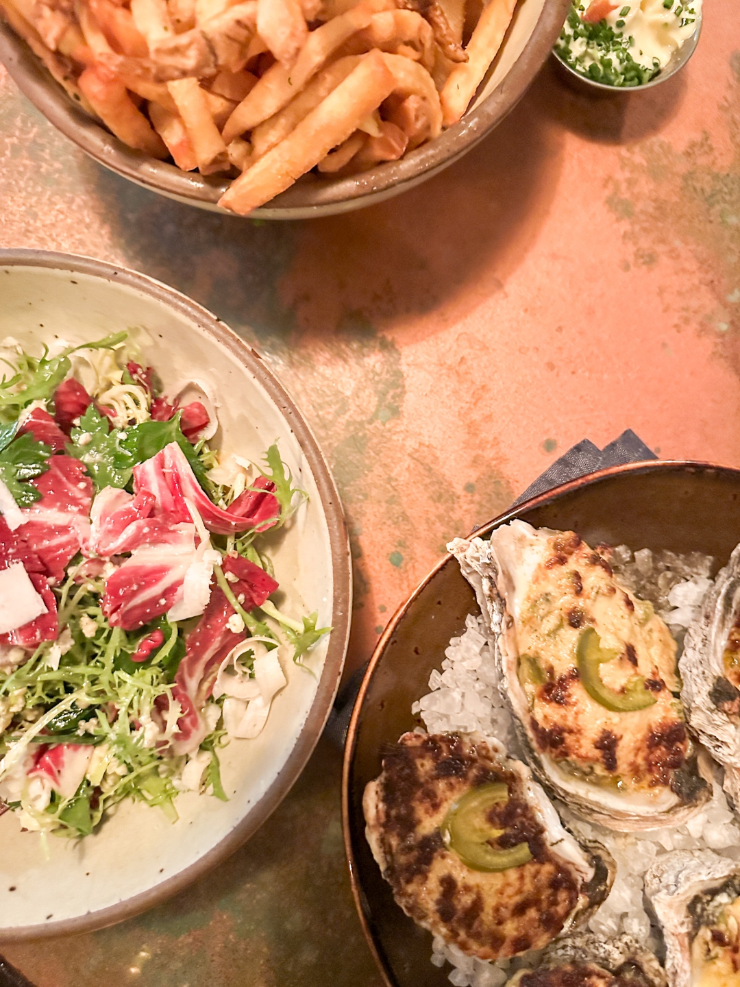 Pimento’d Oysters and Pomme Frites Pimento’d Oysters and Pomme Frites