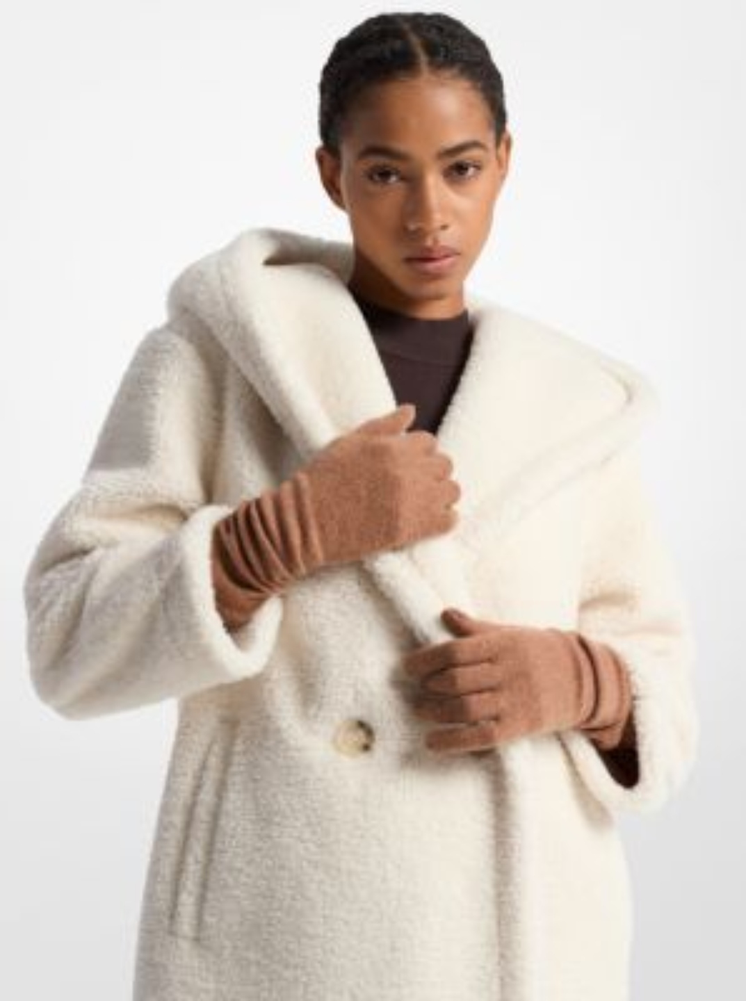 Cashmere Gloves and a Fuzzy Coat